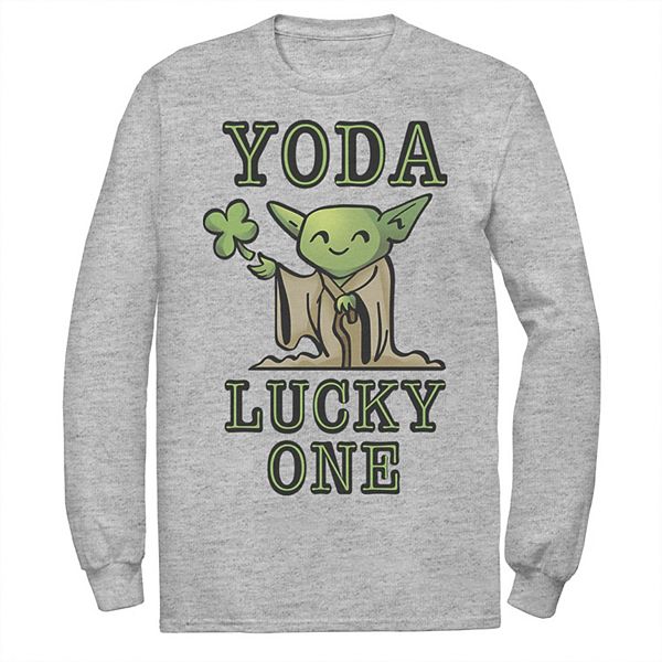 Men's Star Wars Yoda Lucky Cute Cartoon St Patrick's Tee