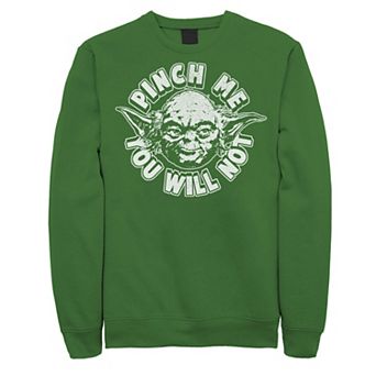 Men's Star Wars Yoda "Pinch Me You Will Not" Fleece Sweatshirt