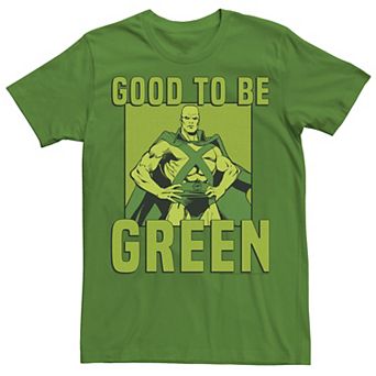 Men's DC Comics St. Patrick's Day Martian Manhunter Green Portrait Tee