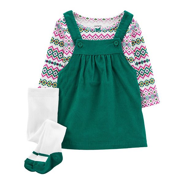 Baby Girl Carter's 3Piece Tee, Jumper & Socks Set