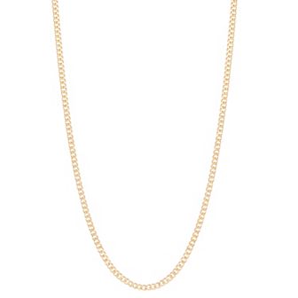 Jordan Blue Men's 14k Gold Filled 4.2 mm Flat Curb Chain Necklace