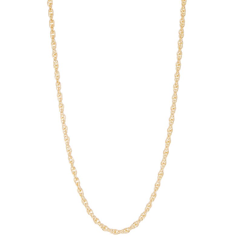 Mens 14k Gold Filled 4.5 mm Rope Chain Necklace, Size: 24