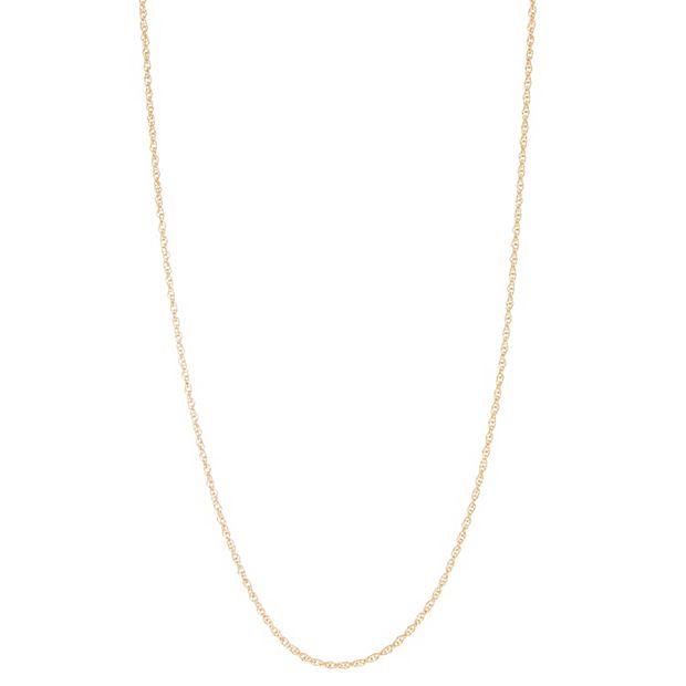 Thin gold filled rope chain necklace