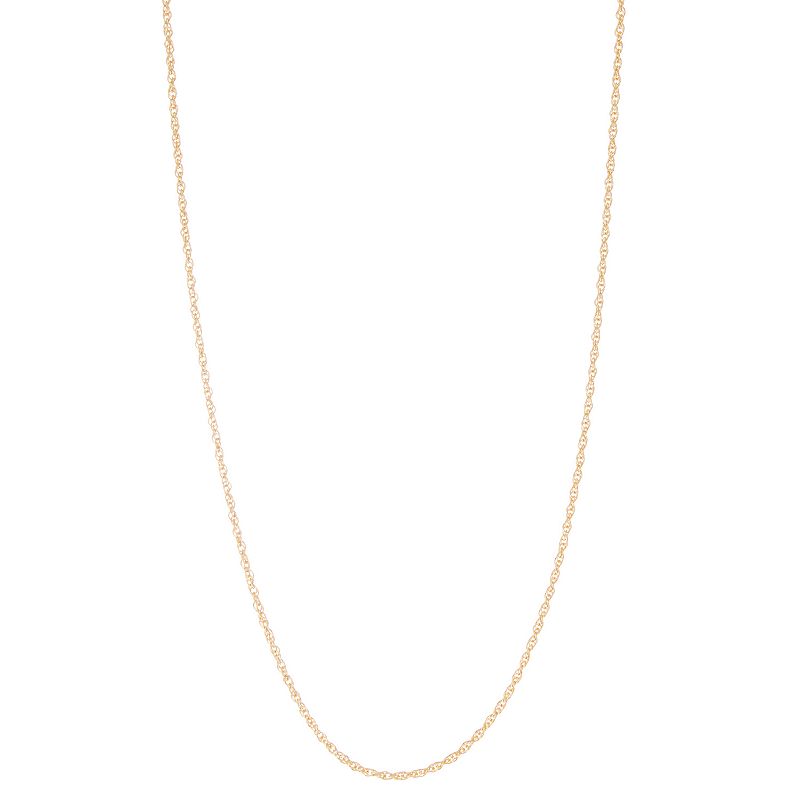14k Gold Filled 2.3 mm Rope Chain Necklace, Womens, Size: 18