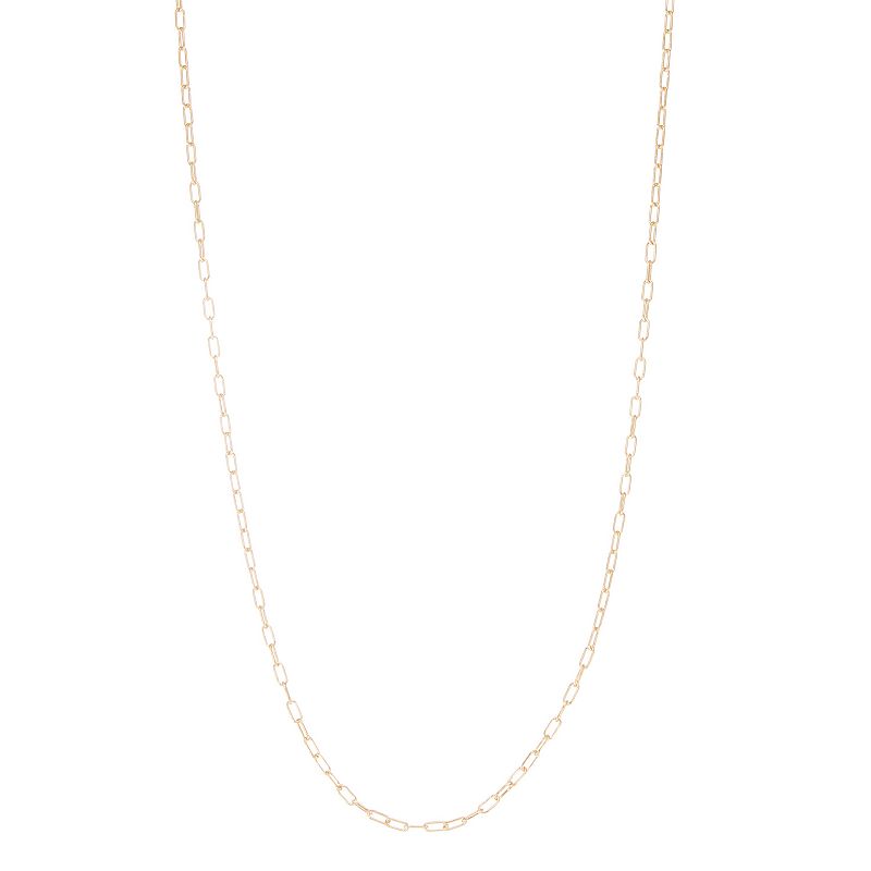 14k Gold Filled 2.5 mm Paper Clip Chain Necklace, Womens, Size: 20