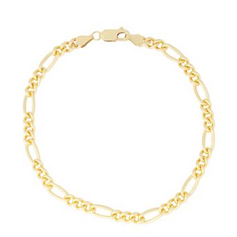 Jordan Blue Men's 14k Gold Filled 4.6 mm Figaro Chain Bracelet