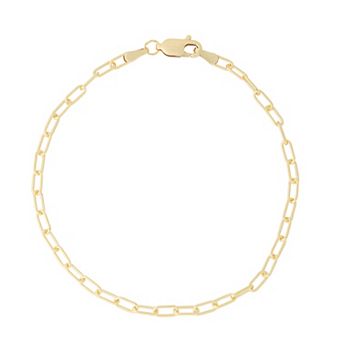 Jordan Blue 14k Gold Filled 2.5 mm Paper Clip Chain Bracelet