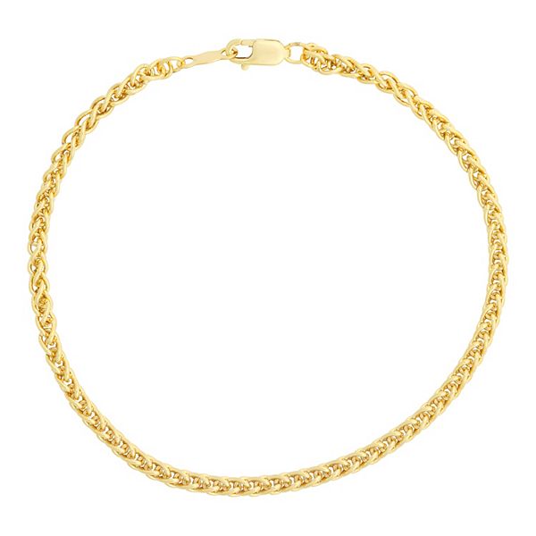 14k Gold-Filled Wheat Chain Bracelet