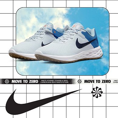 Nike Revolution 6 FlyEase Next Nature Men's Extra Wide Easy-On-And-Off Road Running Shoes