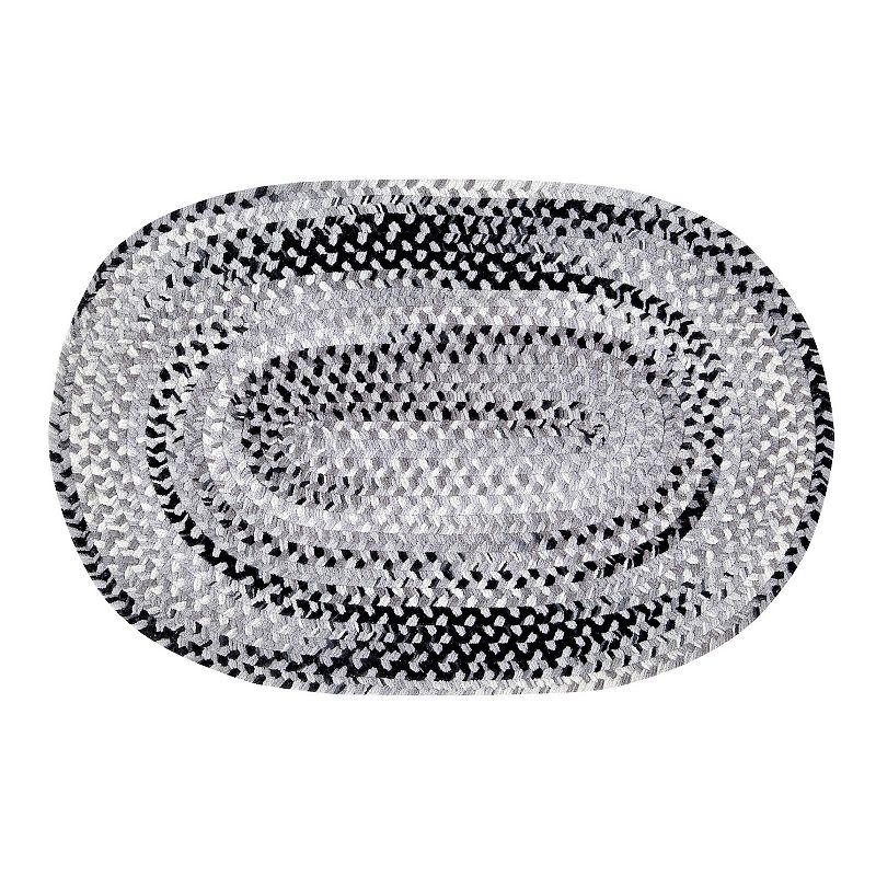 Better Trends Ombre Chenille Reversible Rug, Black, 6FT OCT