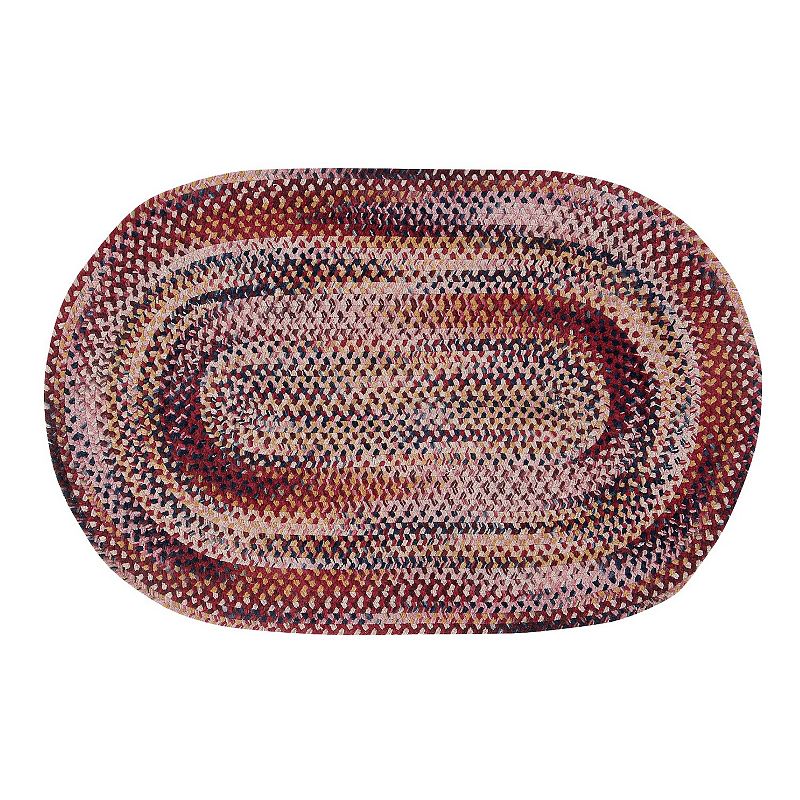 Better Trends Ombre Chenille Reversible Rug, Red, 5X7FT OVAL