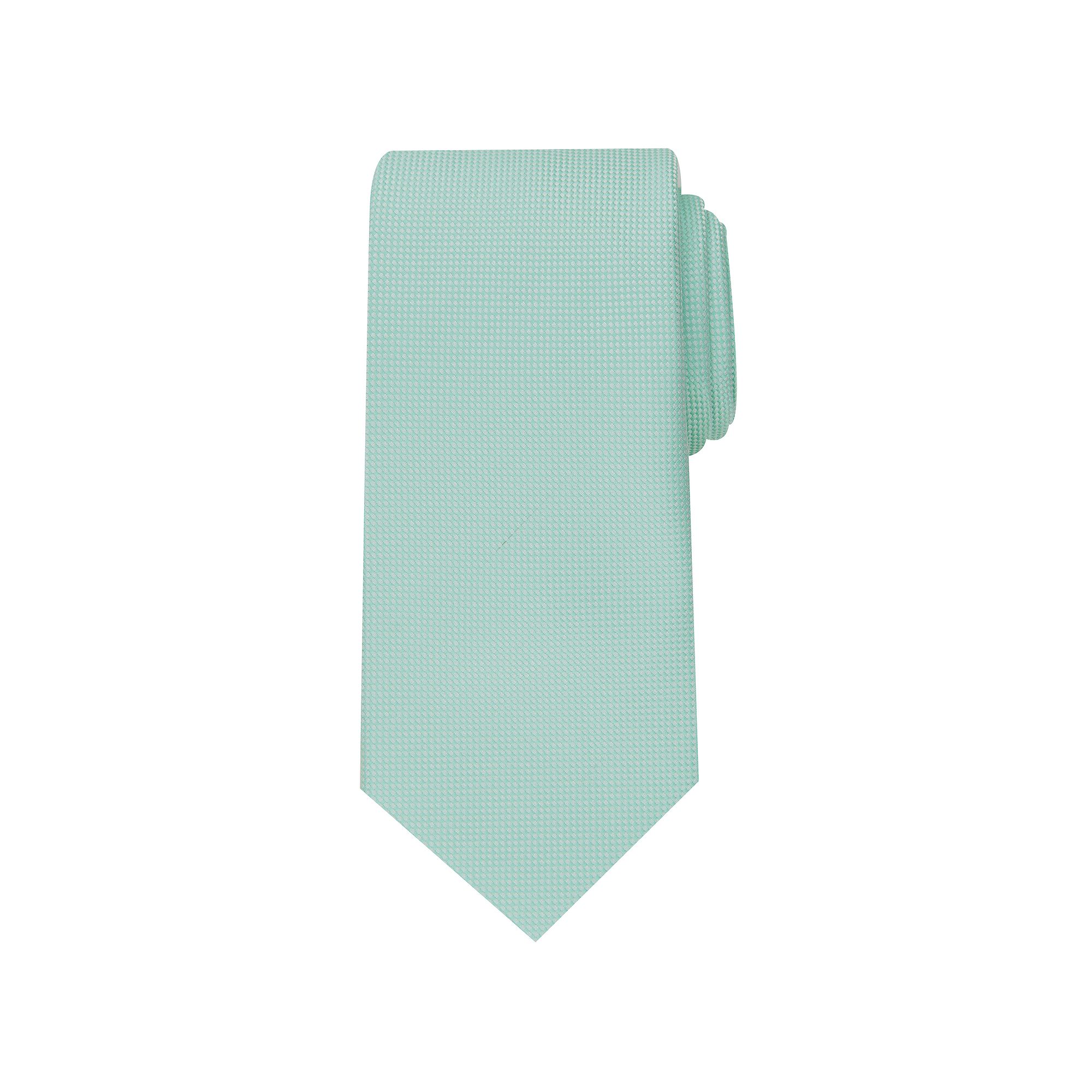 Big & Tall Bespoke Oxford Solid Extra-Long Tie, Size: X LONG, Green Oxford