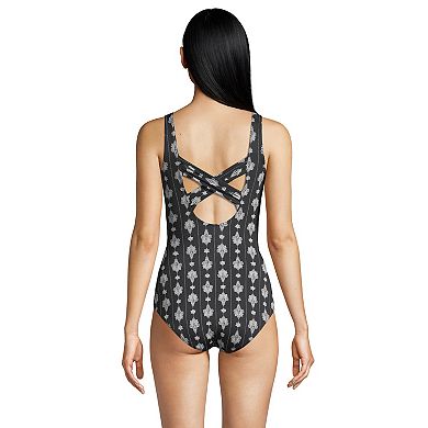 Women's Lands' End Carmela SlenderSuit D-Cup One-Piece Swimsuit