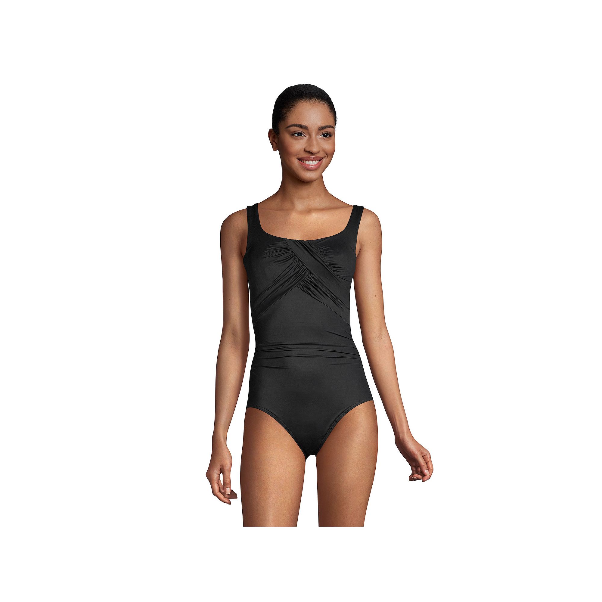 Womens Lands End Carmela SlenderSuit DDD-Cup One-Piece Swimsuit, Size: 12