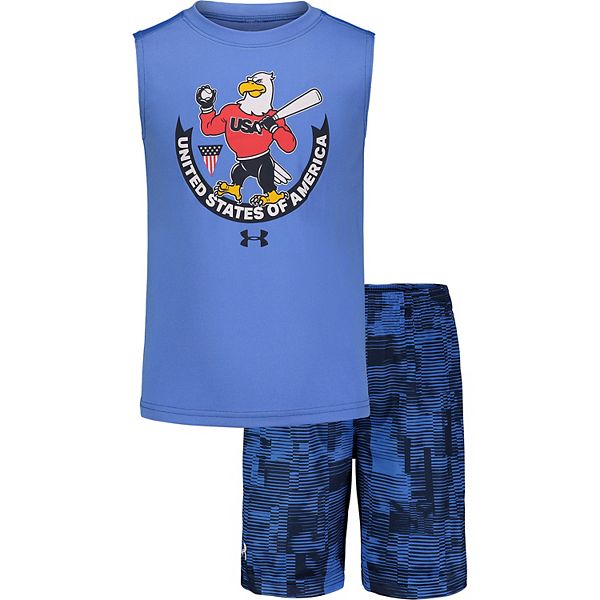 Toddler Boy Under Armour USA Tank & Shorts Set