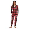 Women's Cuddl Duds® Velour Long Sleeve Pajama Top & Banded Bottom Pajama Pants Set