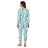 Petite Cuddl Duds® Velour Long Sleeve Pajama Top & Banded Bottom Pajama Pants Set
