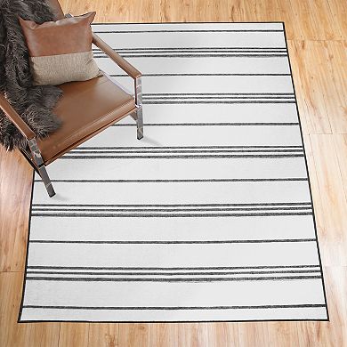 My Magic Carpet Stripe Machine Washable Rug