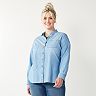 Plus Size Sonoma Goods For Life® Everyday Essential Shirt