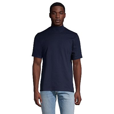 Men s Lands End Super T Classic Fit Mock Turtleneck