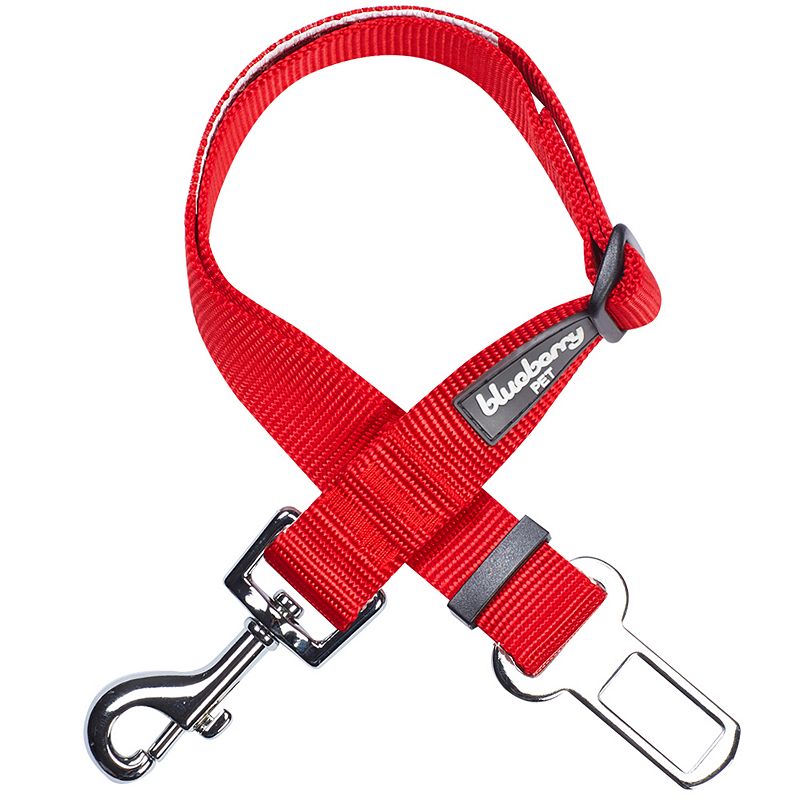 Blueberry Pet Classic Dog Seat Belt Tether, Red, Small