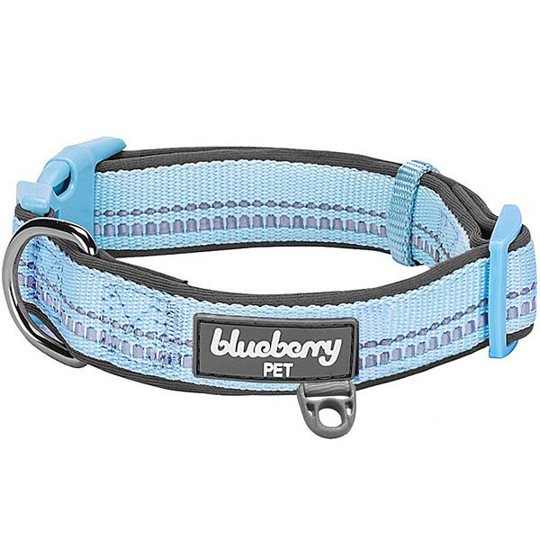 Blueberry Pet Soft & Comfy Padded Dog Collar - Baby Blue (SMALL) .