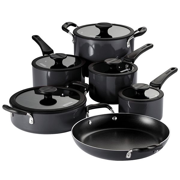 Tramontina 11-Piece Nonstick Cookware Set (Charcoal)