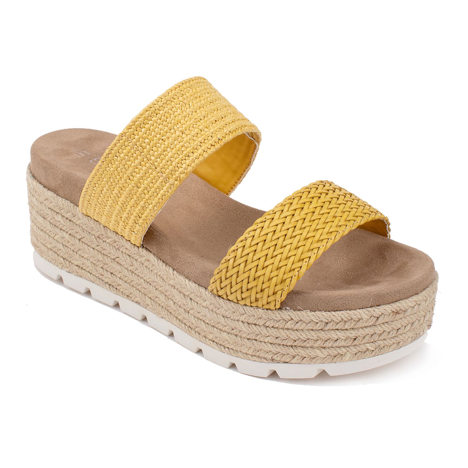 wedge yellow sandals