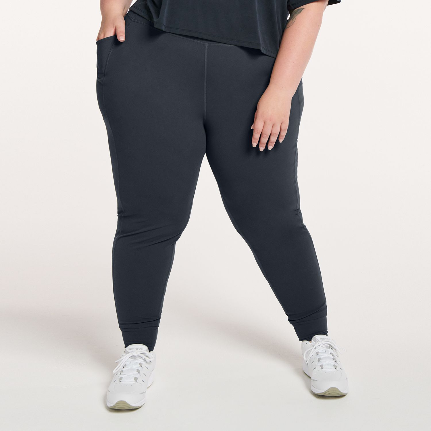 plus size black jogger pants