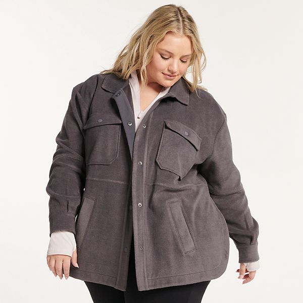 Plus size hotsell shirt jacket