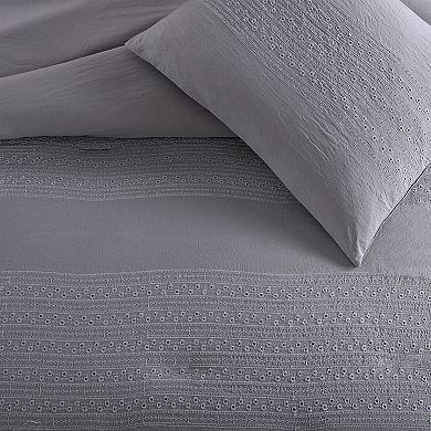 Lyla Textured Comforter Set with Shams
