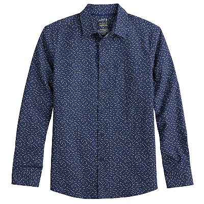 Men's Apt. 9 Smart Tech Slim-Fit Untucked Button-Down Shirt