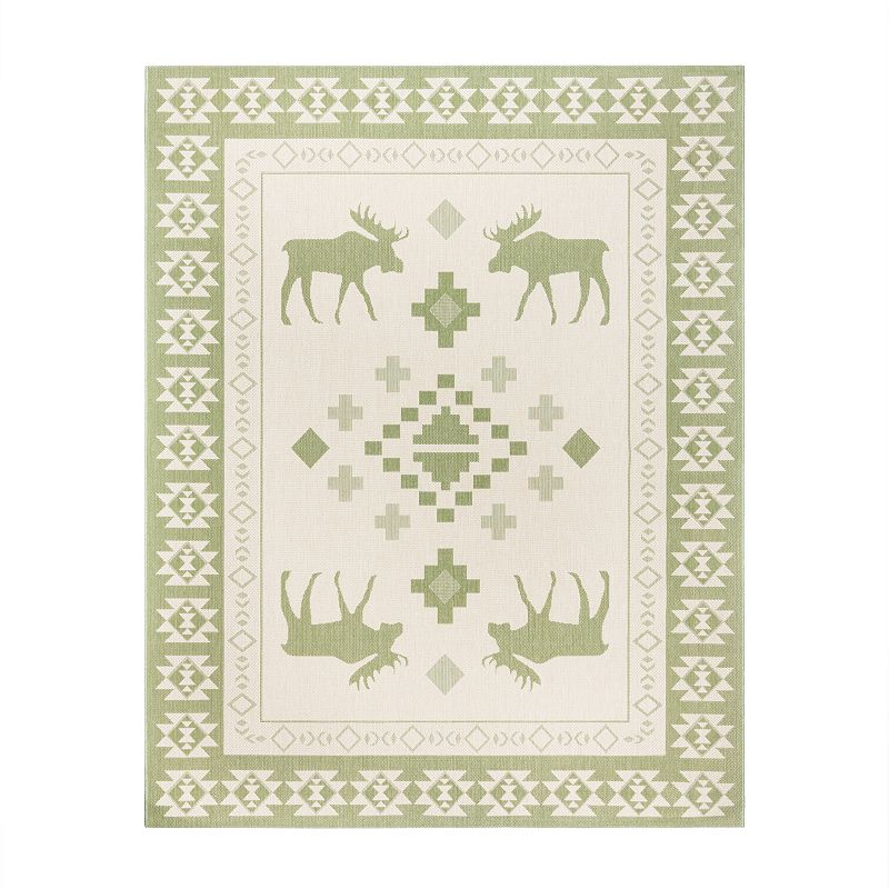 Gertmenian Paseo Yoder Rug, Green, 5X7 Ft