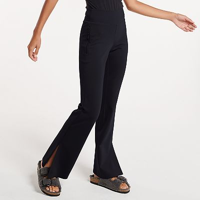 Women's FLX Elevate High-Waisted Slit Flare-Leg Pants
