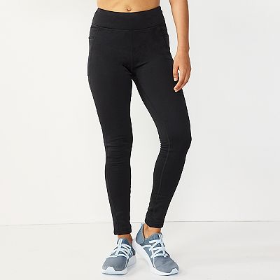 Kohls fleece lined leggings best sale