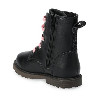 Jumping Beans Tartar Toddler Girls Combat Boots