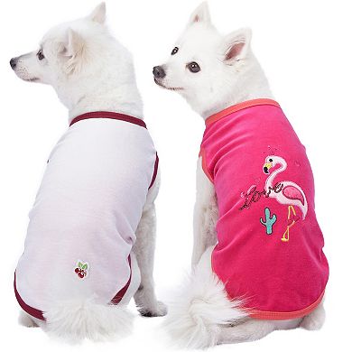 Blueberry Pet Flamingo Dog Pajamas 2-Pack