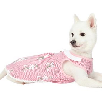 Blueberry Pet Sleeveless Floral Dog Dress