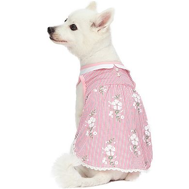 Blueberry Pet Sleeveless Floral Dog Dress
