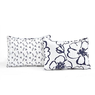 Lush Decor Scandinavian Floral Quilt Set with Shams