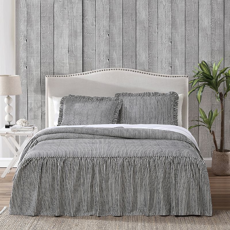 69714727 Hawthorne Park Ticking Stripe Bedspread Set with S sku 69714727