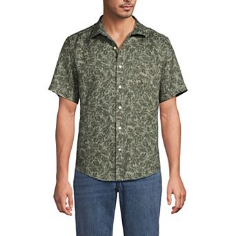 Men's Lands' End Traditional-Fit Linen Button-Down Shirt