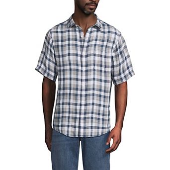 Men's Lands' End Traditional-Fit Linen Button-Down Shirt