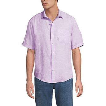 Men's Lands' End Traditional-Fit Linen Button-Down Shirt