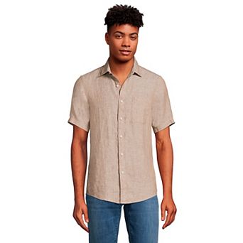 Men's Lands' End Traditional-Fit Linen Button-Down Shirt