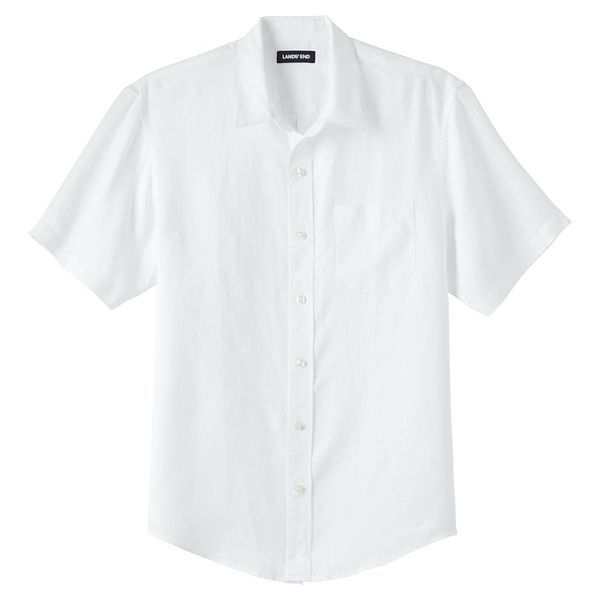 Men's Lands' End Traditional-Fit Linen Button-Down Shirt