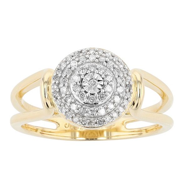 LeRose by Lexi and Rose 14k Gold Over Sterling Silver 1/5 Carat T.W ...