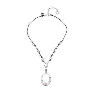 Bella Uno Oval Acetate Necklace with cord