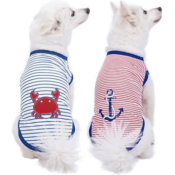 Blueberry Pet Sea Lover Dog T Shirt 2-Pack