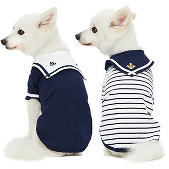 Blueberry Pet Sailor Suit Dog T-Shirts 2-Pack
